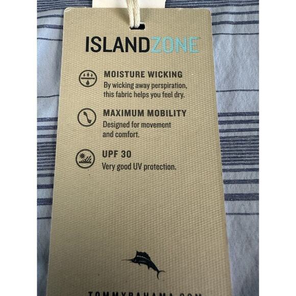 NWT - Tommy Bahama Men’s Siesta Key Shirt Large Blue Long Sleeve Skyline Stripe - Picture 7 of 8